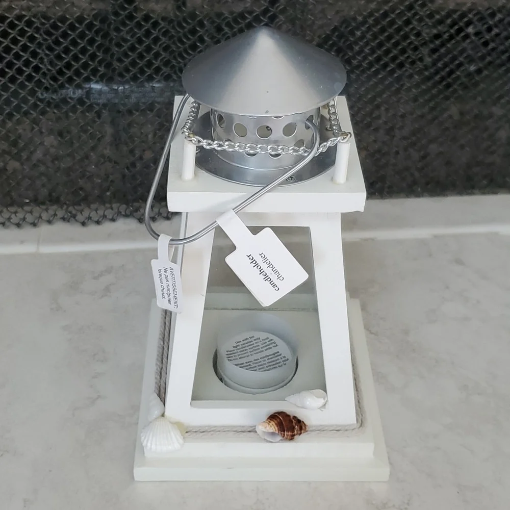 ⛵️ PIER 1 Shabby Chic Coastal Candle Holder ⛵️